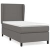 vidaXL Giroletto a Molle con Materasso Grgio 80x200 cm in Similpelle