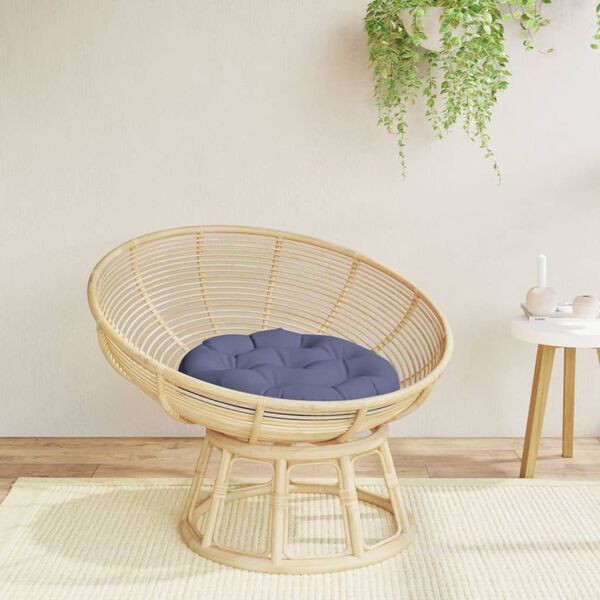 vidaXL Cuscino Rotondo Blu Marino &Oslash; 60x11 cm in Tessuto Oxford