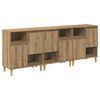 vidaXL Sideboards 3 pz Rovere artigianale 60 x 35 x 70 cm