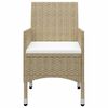 vidaXL Set da Pranzo da Giardino 9 pz Beige