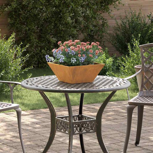 vidaXL Vaso da giardino Ruggine 35 x 35 x 15 cm