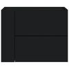 vidaXL Comodino a Muro Nero 45x30x35 cm