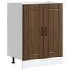 vidaXL Mobile Base Lavello Lucca Rovere Marrone in Legno Multistrato