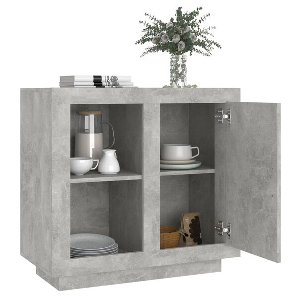 vidaXL Credenza Grigio Cemento 80x40x75 cm