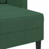 vidaXL Divano 2 Posti con Chaise longue a L Verde Scuro 125 cm Lino