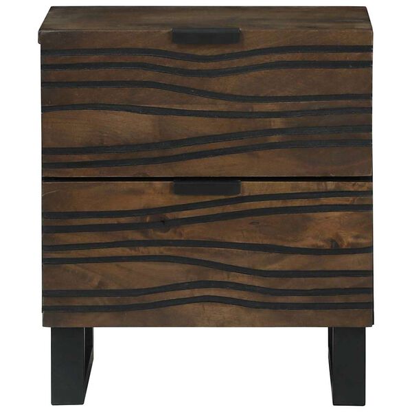 vidaXL Armadio da Notte Noce 40 x 33 x 46 cm Legno massello di acacia