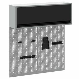 vidaXL Set di armadi per attrezzi con lo scaffale 3 pz Nero