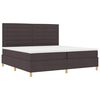 vidaXL Letto a Sorgente LED Marrone Scuro 200 x 200 cm Tessuto