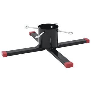 vidaXL Supporto per Albero di Natale Nero 61x61x15,5 cm