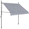 vidaXL Tenda da Sole Retrattile Manuale con LED 100 cm Blu e Bianca