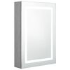 vidaXL Armadietto Bagno con Specchio e LED Grigio Cemento 50x13x70 cm