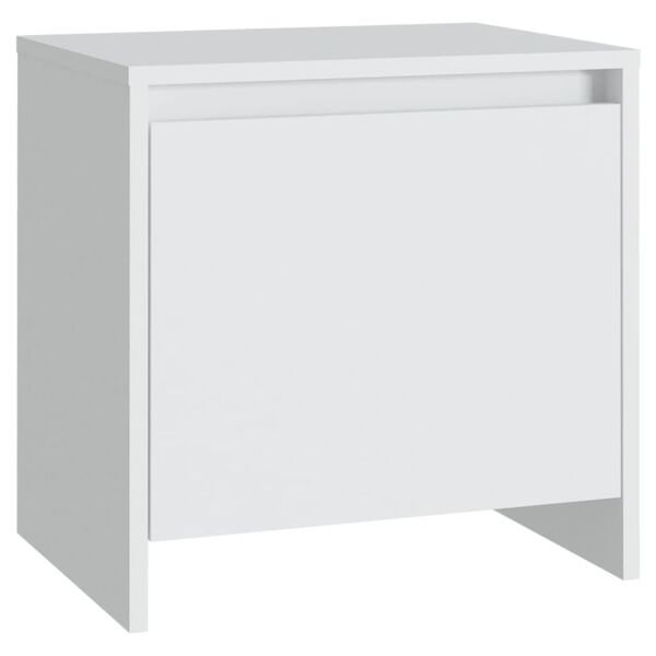 vidaXL Comodino Bianco 45x34x44,5 cm in Truciolato