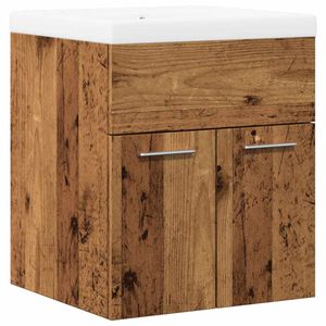 vidaXL Set Mobili da Bagno 2 pz Legno Antico in Legno Multistrato