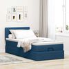 vidaXL Struttura Letto Pouf con Materasso Blu 80x200 cm in Tessuto