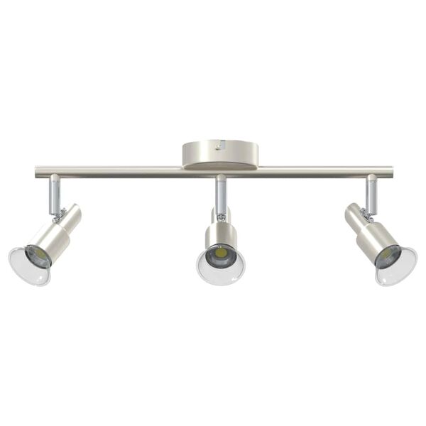 vidaXL Faretto da soffitto Nickel spazzolato 39 x 10.5 x 10.5 cm