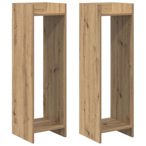 vidaXL Supporto per piante Rovere Artigianale 30 x 30 x 100 cm