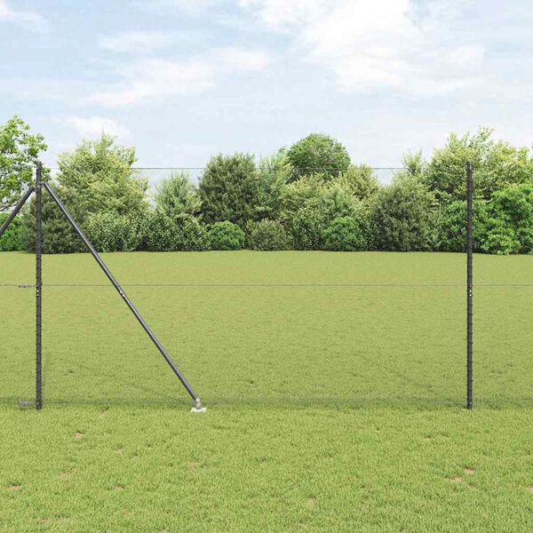 vidaXL Palo della recinzione Grigio 50 x 1,6 m (rete da 13 mm)