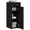 vidaXL Credenza con cassetto Rovere Nero 30 x 42,5 x 93 cm
