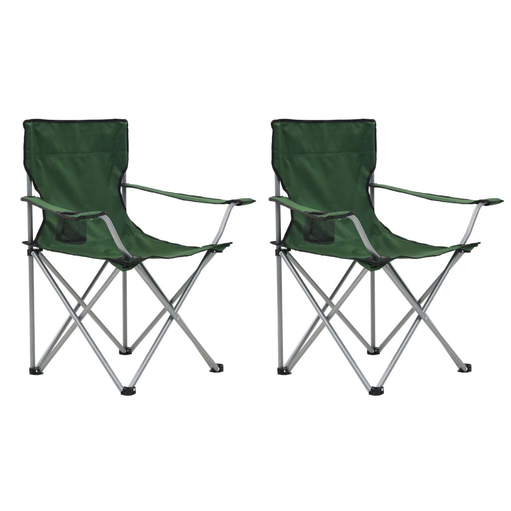 2x Sedia da Campeggio Verde 3tlg mobili da campeggio-set salotto tavolo pieghevole tavolo 75x55cm 