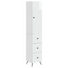 vidaXL Set di armadi 2 pcs Bianco Lucido 34,5 x 34,5 x 90 cm