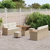 vidaXL Set Divano da Giardino 9 pcs Beige polyrattan