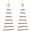 vidaXL Alberi di Natale sospesi con stelle alto 2 pz 42x90 cm