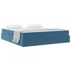 vidaXL Letto con contenitore e materasso Blu Scuro 160 x 200 cm