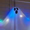vidaXL Fantasma appeso di Halloween con 3 LED 3 pcs Bianco Poliestere