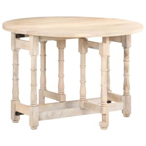 vidaXL Tavolo da Pranzo Rotondo 110x76 cm in Legno Massello di Mango