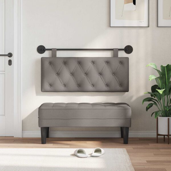 vidaXL Testata appesa Montaggio a parete Talpa 110 x 55 x 7 cm Tessuto