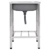 vidaXL Lavello da Campeggio con Vasca Singola in Acciaio Inox