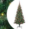 vidaXL Albero di Natale artificiale con luci integrate Verde 180 cm