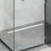 vidaXL Drenaggio doccia 2 in 1 Argento 90 cm Acciaio Inox 304