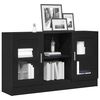 vidaXL Credenza Rovere Nero 120 x 30,5 x 70 cm Legno multistrato