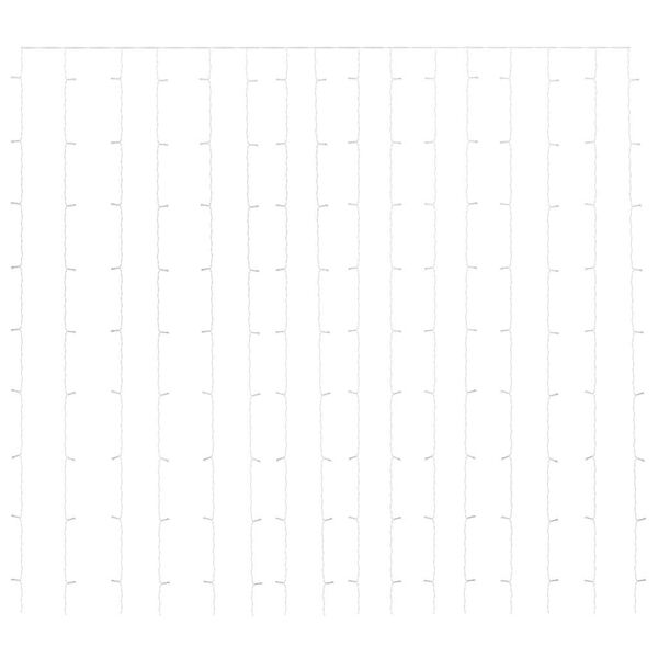 vidaXL Tenda Luci a Ghiaccioli 3x3m 300 LED Blu 8 Funzioni