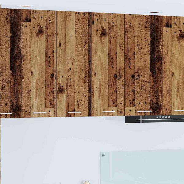 vidaXL Armadio pensile con porta Legno Antico e Bianco 30 x 31 x 80 cm