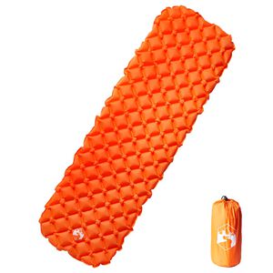 vidaXL Materasso Campeggio Gonfiabile 1 Persona Arancione 190x58x6 cm