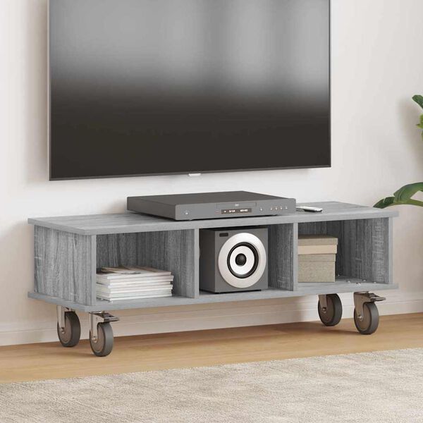 vidaXL Supporto TV Grigio Sonoma 100 x 35 x 35 cm Legno multistrato