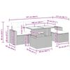 vidaXL Set Divano da Giardino 6pz con Cuscini Grigio Polyrattan Acacia