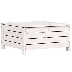 vidaXL Poggiapiedi Giardino Bianco 62x63,5x32 cm Legno Massello Pino