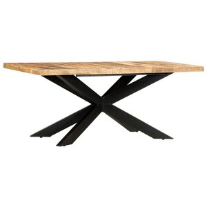 vidaXL Tavolo da Pranzo 180x90x76 cm in Legno Massello di Mango Grezzo