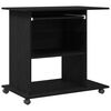 vidaXL Scrivania per computer Rovere Nero 80x50x75cm Legno Multistrato