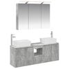 vidaXL Set di Armadi da Bagno 4 pz Grigio Cemento Legno ingegnerizzato