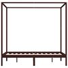 vidaXL Giroletto Baldacchino senza Materasso Marrone Pino 100x200cm