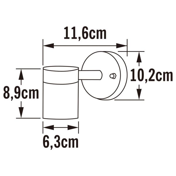 KONSTSMIDE Luce da Parete Modena verso Basso Nero Opaco