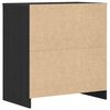 vidaXL Credenza Rovere Nero 70x41x75 cm in Legno Multistrato