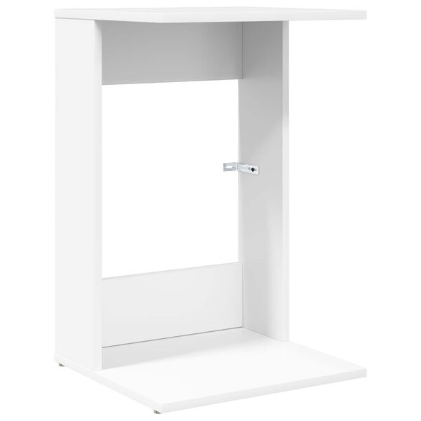 vidaXL Tavolo laterale Bianco 40 x 38 x 62,5 cm Legno multistrato