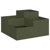 vidaXL Vaso da giardino Oliver verde 80 x 80 x 48 cm Acciaio