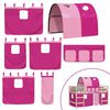vidaXL Letto a Soppalco con Tunnel Bambini Rosa 90x200cm Massello Pino