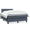 vidaXL Giroletto a Molle con Materasso Grigio Scuro 120x220 cm Velluto